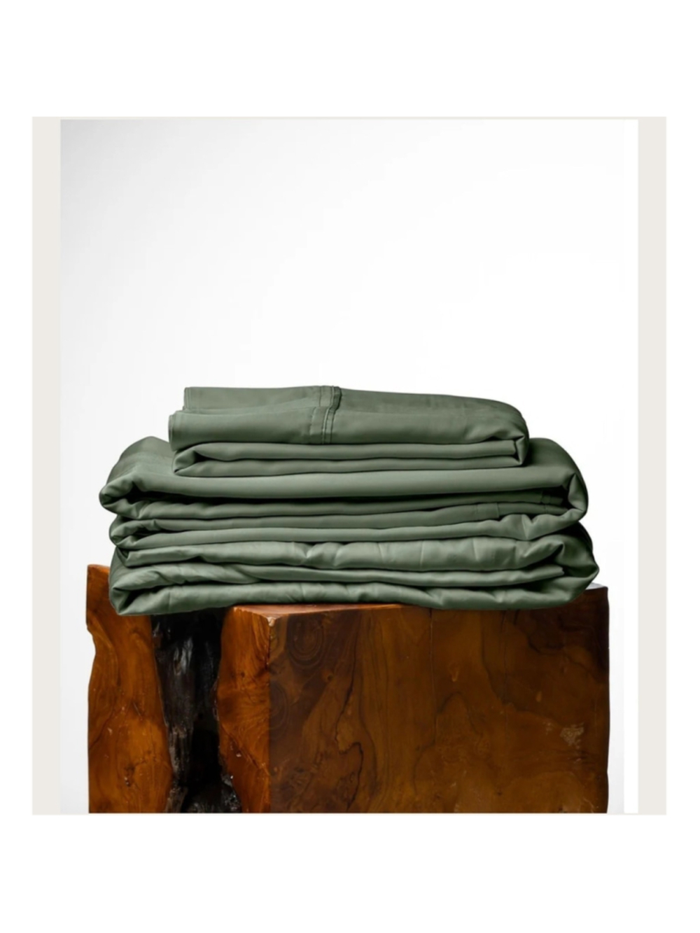 Olive Crate 100% Eucalyptus TENCEL Cooling - SPLIT KING Sheet Set 5pc Moss